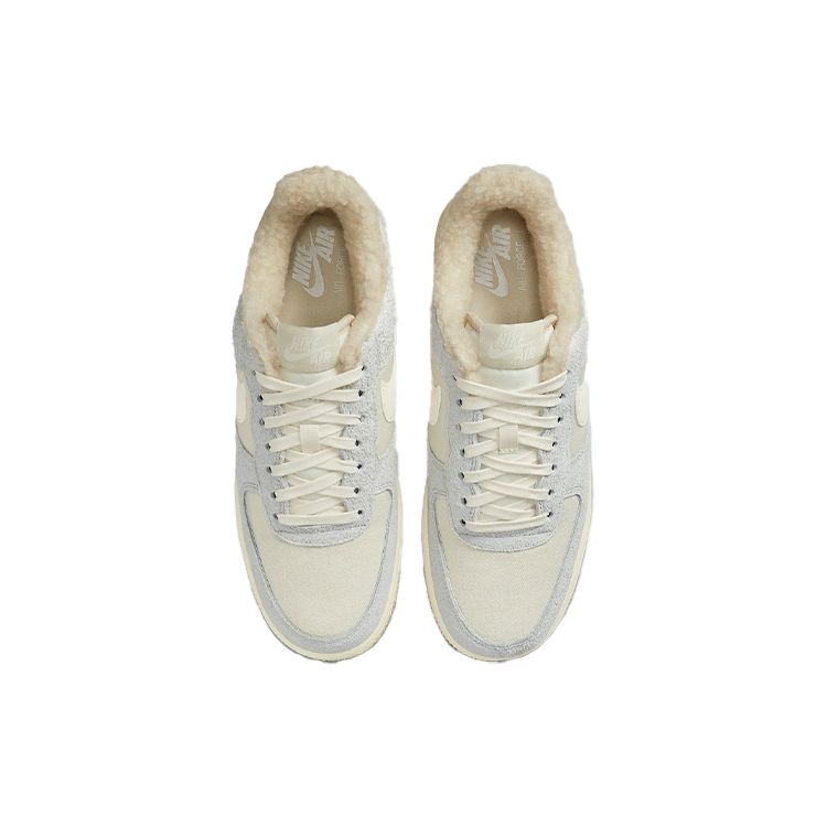 Nike Air Force 1 07 LV8 Photon Dust Sherpa Women Sneakers Cream Pale-Ivory Cashmere DO7195-025