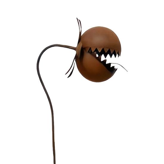 Metal Carnivorous Plant Garden Stake, Large Venus Flytrap Plant Sculpture, Outdoor Decorative Yard Art for Flower Beds, Patios,
