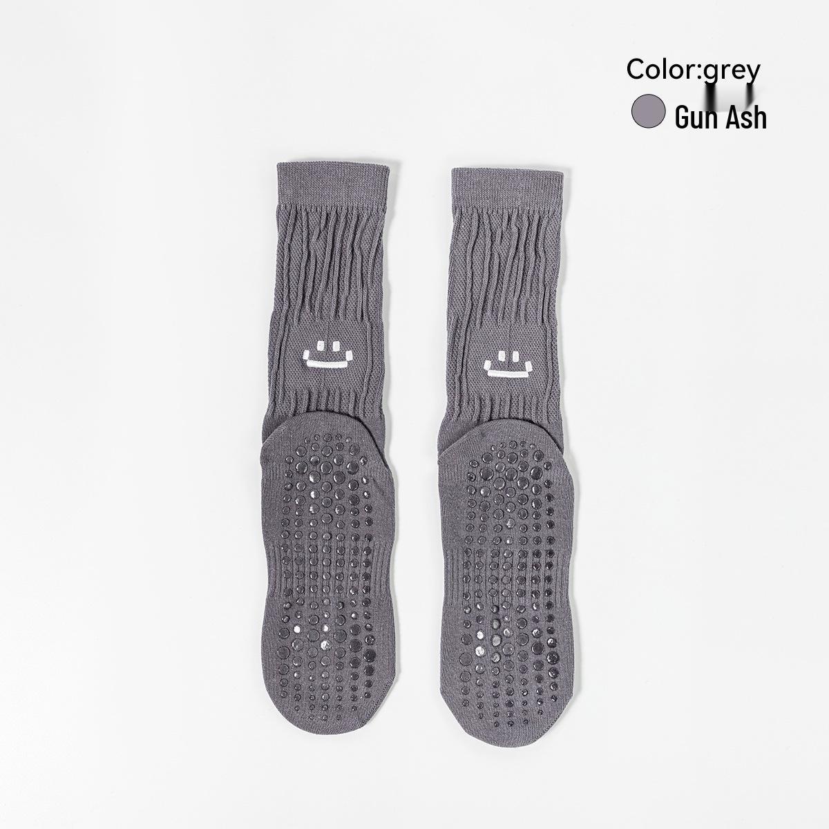 

2025 Осень/Зима Японские Носки для 通勤 с Вышивкой Смайлика, до Середины Икры, Модные Спортивные Носки для Пилатеса и Фитнеса One Size