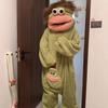 Grappige Draagbare Grote Mond Onesie Pyjama voor Kinderen, Volwassenen, Gezellige Fleece Huis Kleding, Met Capuchon Zacht Pluche Eendelig Jumpsuit
