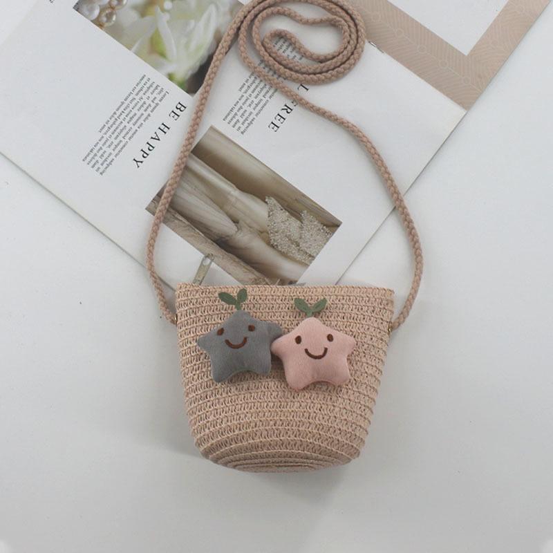 2024 Women's Mini Cartoon & Straw Flower Messenger Bags - Cute Beach Accessory