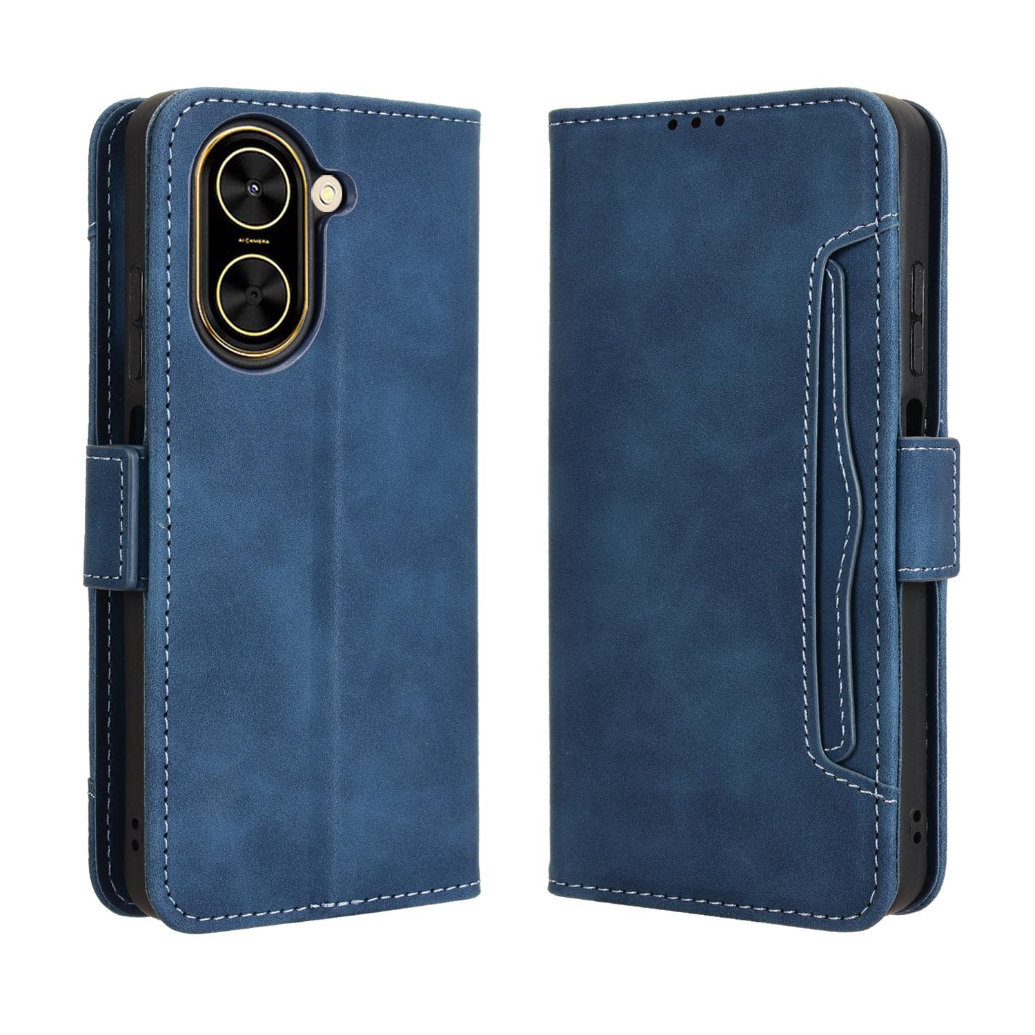 

Для Xiaomi Redmi A5 NFC (173.45*79.35*8.45мм) Шкіряний чохол-гаманець для телефону з численними слотами для карток Blue