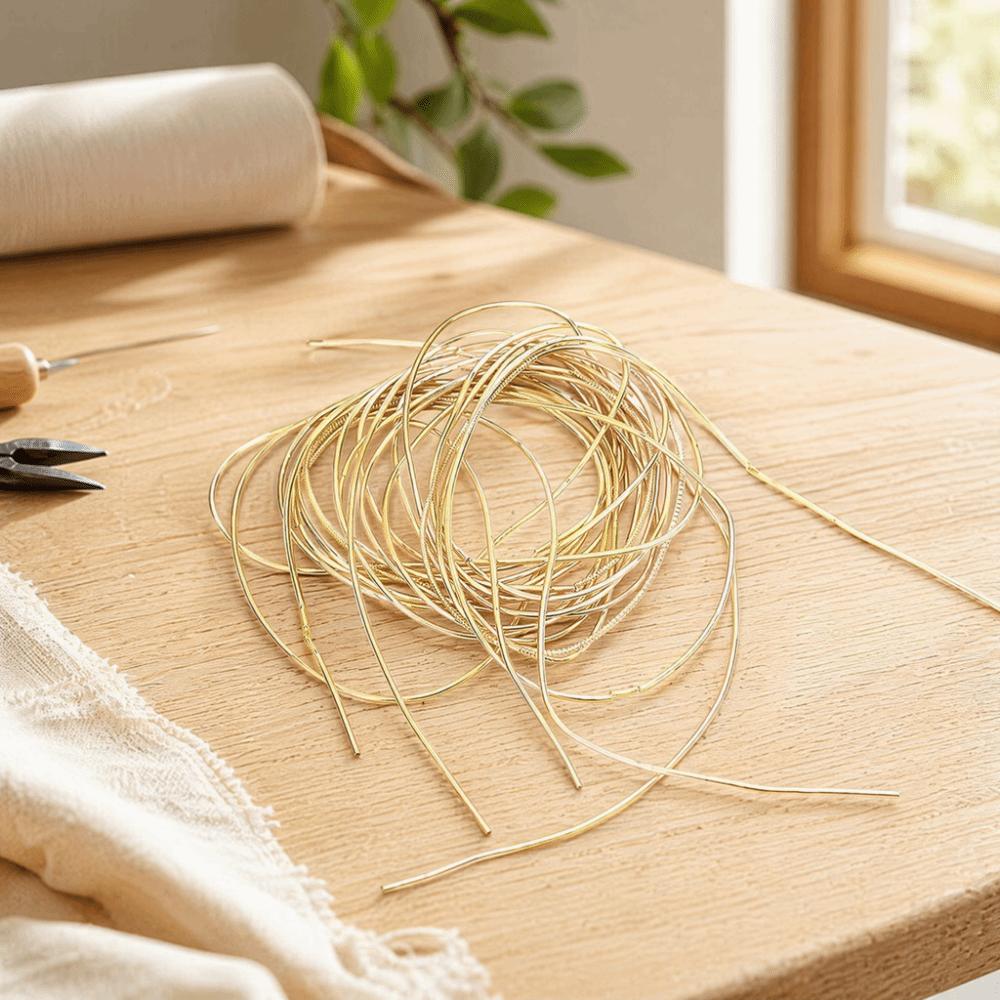 0,06 Zoll Durchmesser Stickgarn Glänzendes Finish Gold-/Silberdraht Vielseitiger Kupferdraht Zum Sticken