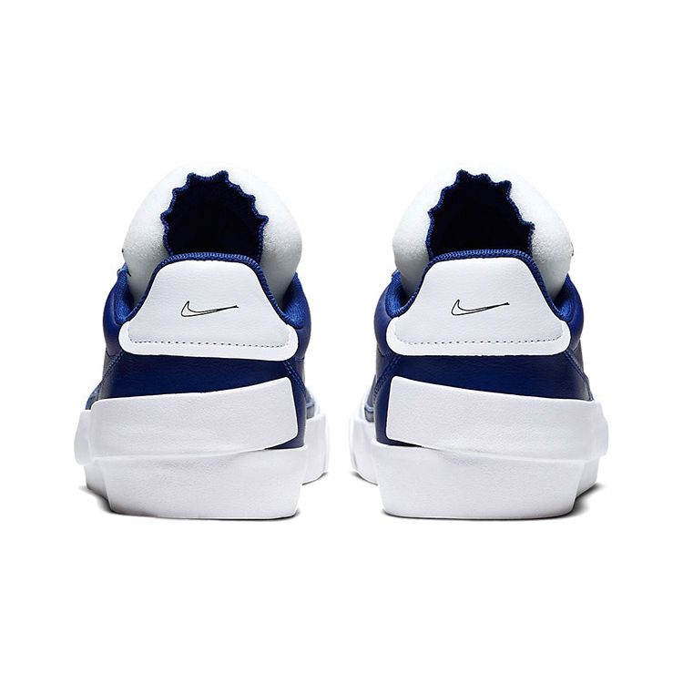 Nike Drop-Type PRM Synthetic Leather Patchwork Casual Low-Top Kids Skate Shoes Kids Sneaker Blue White CQ4383-400