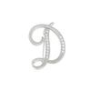 Alloy Letter Brooch with Embedded Crystals Elegant Alphabet Pin Suitable for Formal and Casual Wear Stylish Metal Letter Accessory