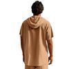 Herren Heiß Verkauft Amerikanisches Sommer Leinenhemd, Einfaches Lockeres Freizeit Kapuzen Henley Kurzarm T-Shirt