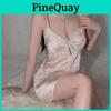 Pyjama Doux en Coton avec Décolleté en V Profond et Rembourrage pour le Confort à la Maison
