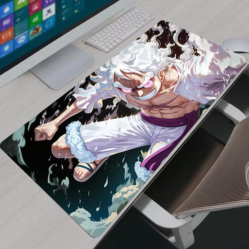 Large Mousepad Comic Style Luffy Non-slip Gaming Accessories XXL Office Extend Rubber Deskmat One Piece Anime Keyboard Mouse Pad