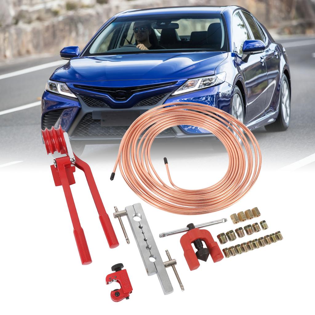 3/16 Inch Brake Line Kit Professional Copper Coated Long Life Brake Line Flaring Tool Kit Efficient for  Systems