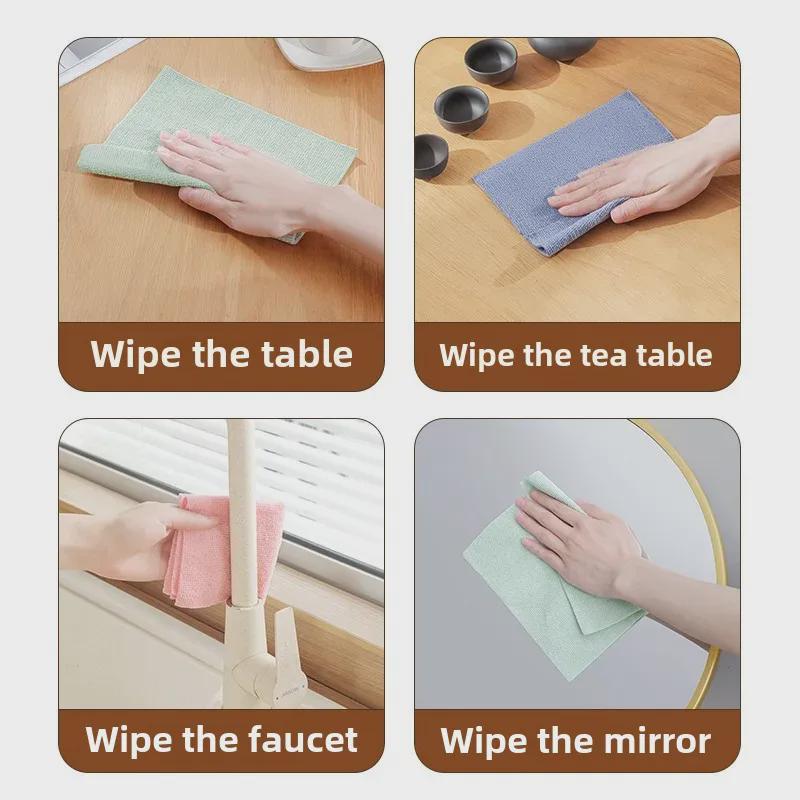 Jednorázové nepouštějící vlákna absorpční kuchyňské utěrky na nádobí