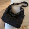 New Denim Shoulder Bag Large Capacity Messenger Bag Tote Bag Commuter Bag Student Bag Tutoring Bag