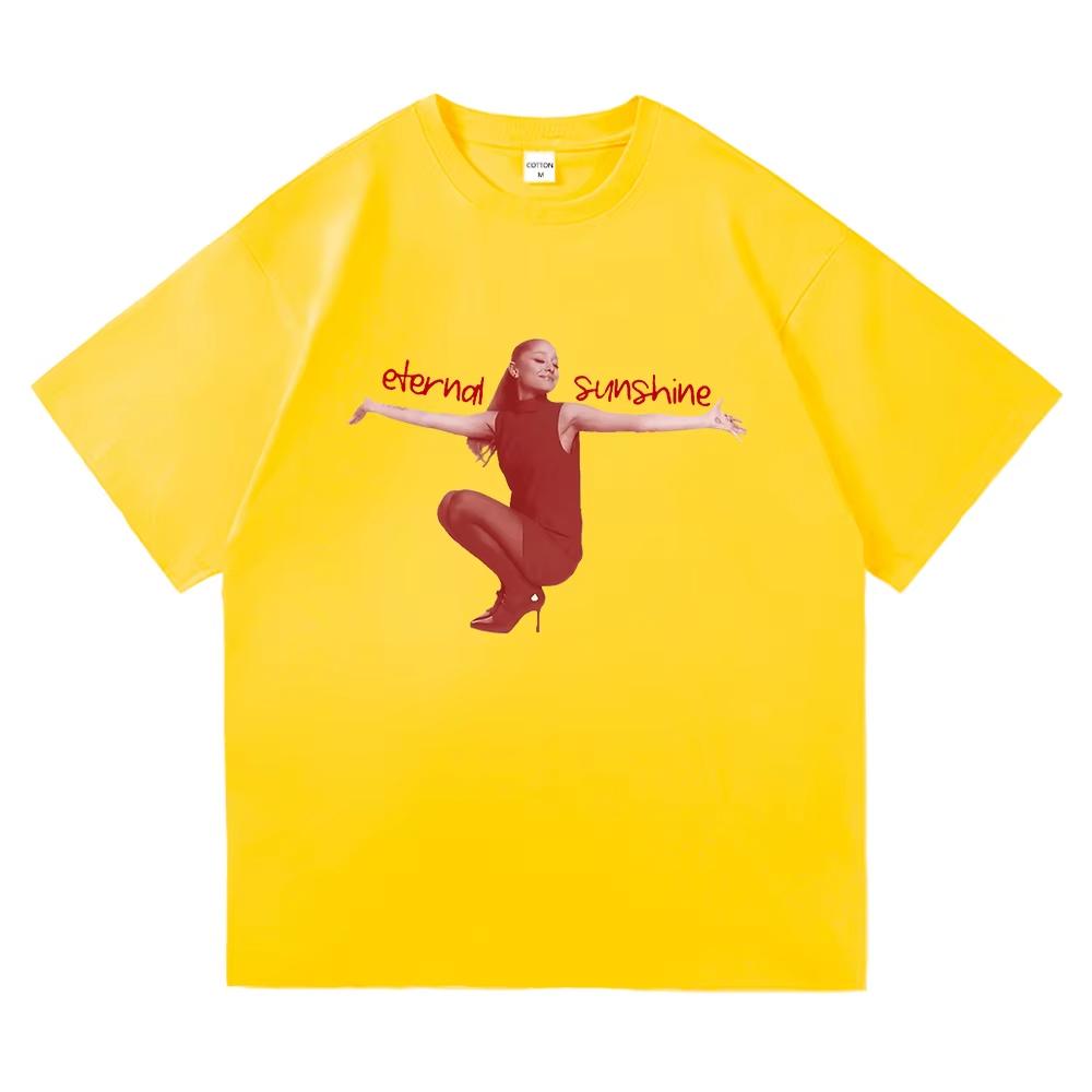 Ariana Grande Eternal Sunshine T-shirt Men and Women Summer Cotton Clothing Fashion Short Sleeved Tee