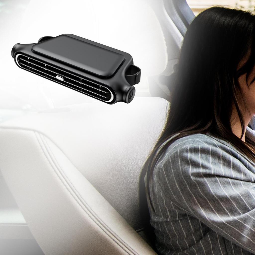 Backseat USB Fan for Cars with Adjustable Air Outlet and 3 Speed Settings Summer Travel