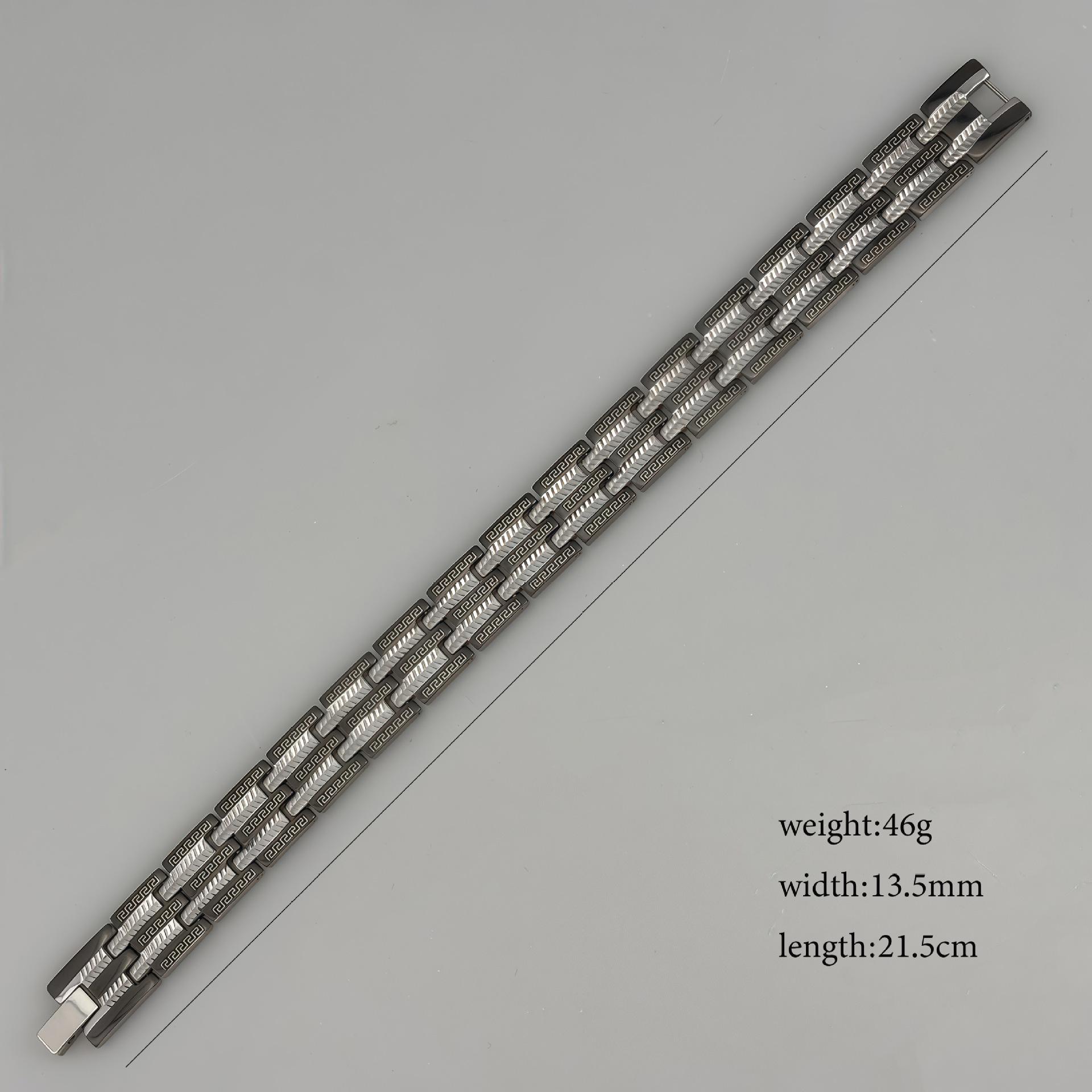 Популярный европейский мужской регулируемый браслет из нержавеющей стали и титана - Простое и стильное украшение