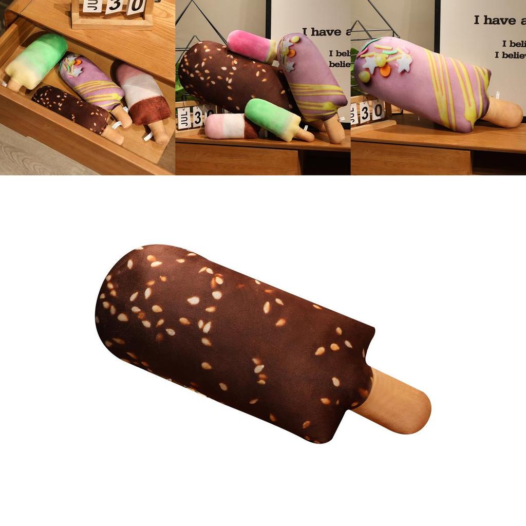 Cartoon Peach Ice Cream With Soft Short Plush For Kids Gift