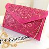 Vintage Hollow Out Envelope Bag Small Women Leather Crossbody bag For girl Shoulder bag Messenger bag