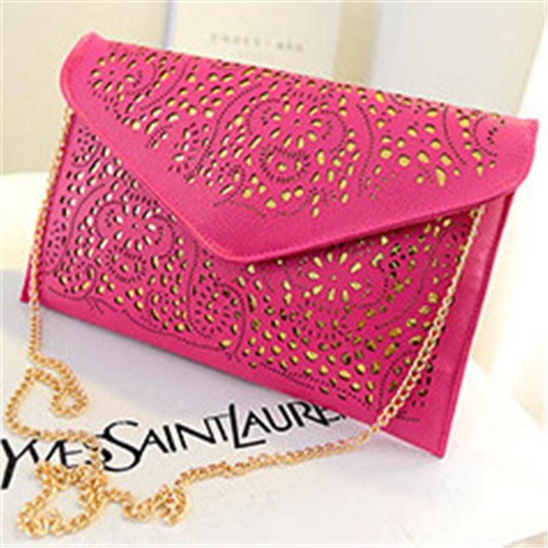 Vintage Hollow Out Envelope Bag Small Women Leather Crossbody bag For girl Shoulder bag Messenger bag