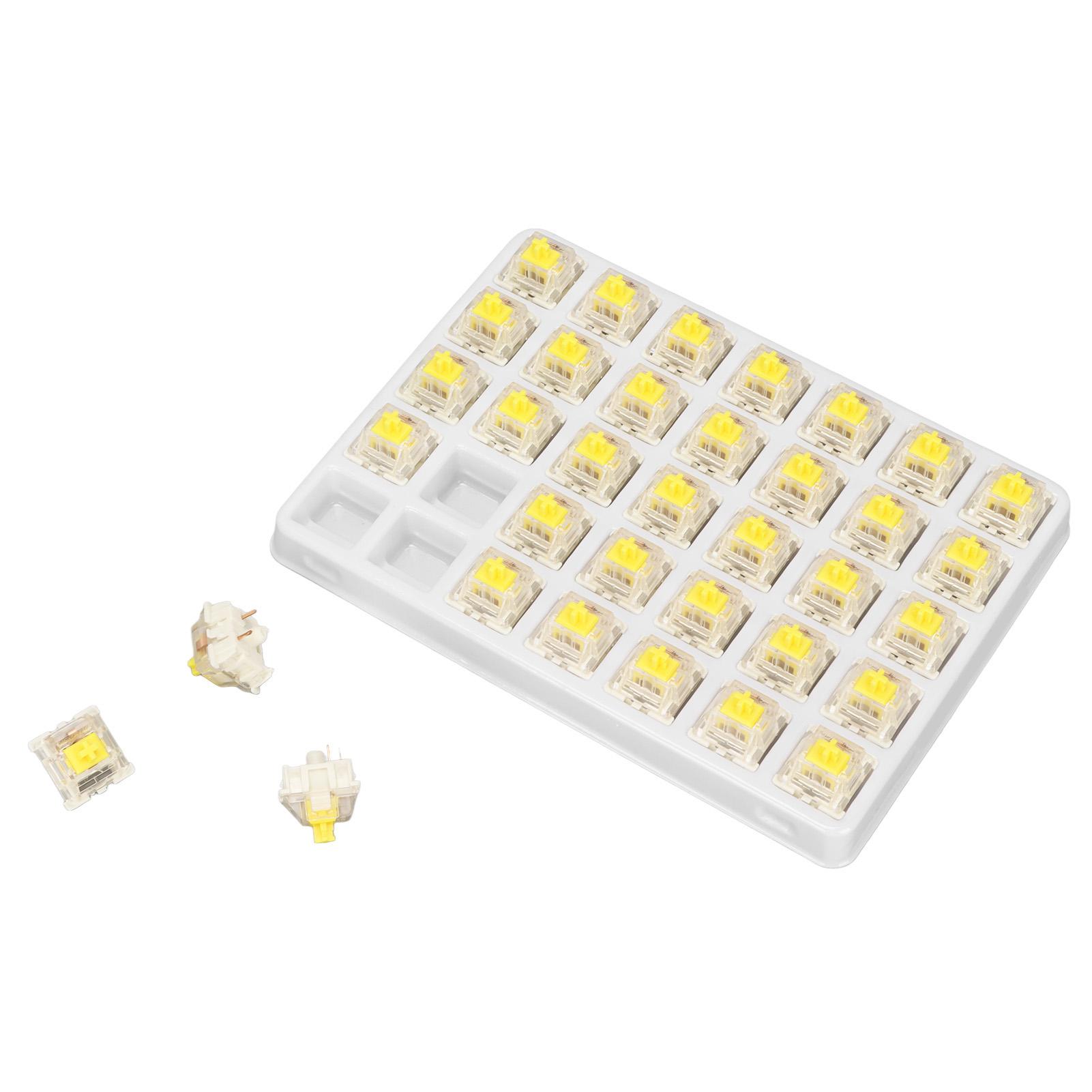 

35 шт. Перемикачі для клавіатури G Yellow Pro Перемикачі попередньо змащені 3-контактні RGB SMD Лінійні перемикачі з одинарною пружиною для механічної