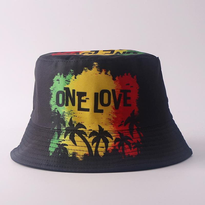 Digital printing small edge bucket hat spring and summer double-sided can wear outdoor sunshade basin hat spot