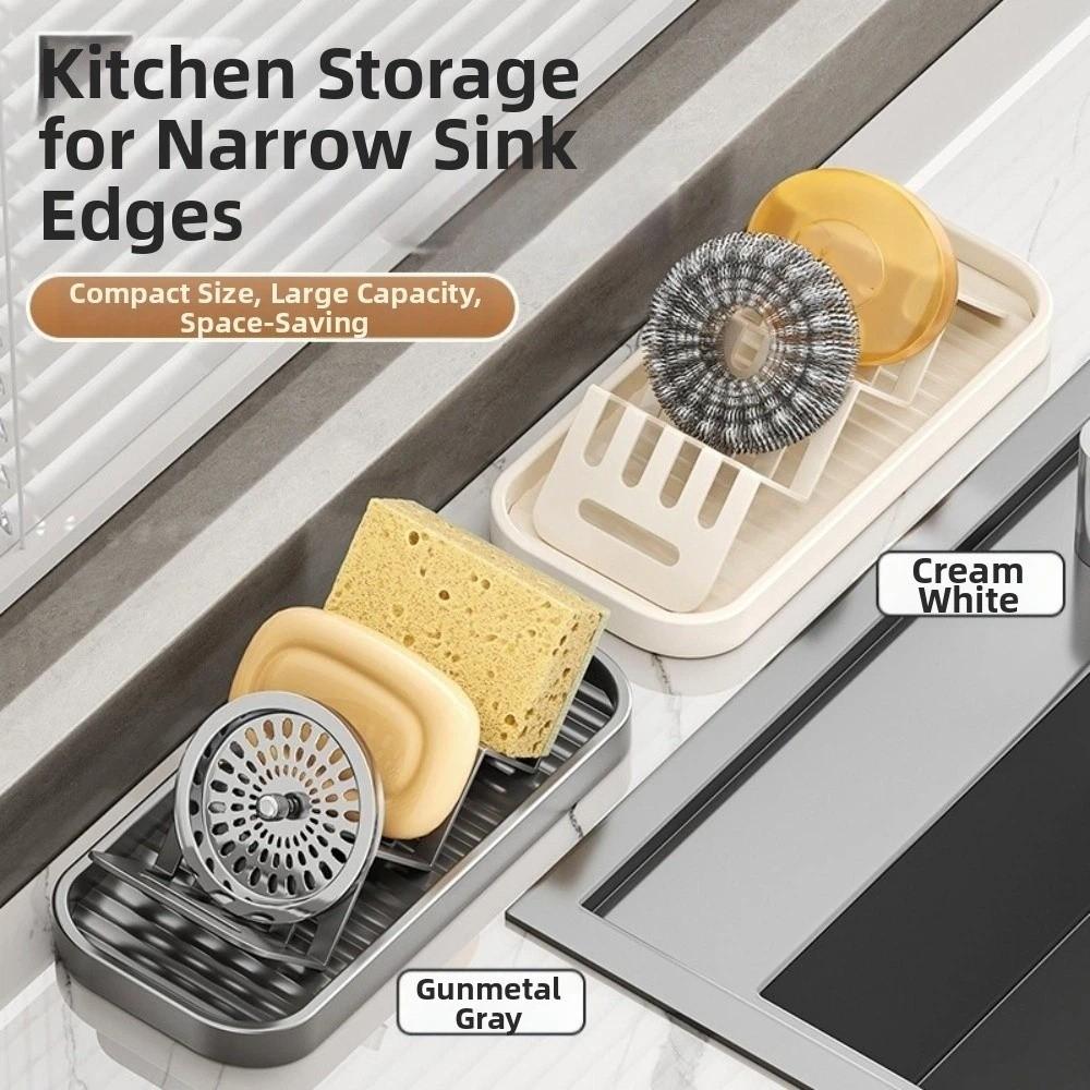 Porte-savon de salle de bain étanche Auto-vidant Support de rangement de cuisine Porte-savon en forme de W Restaurant