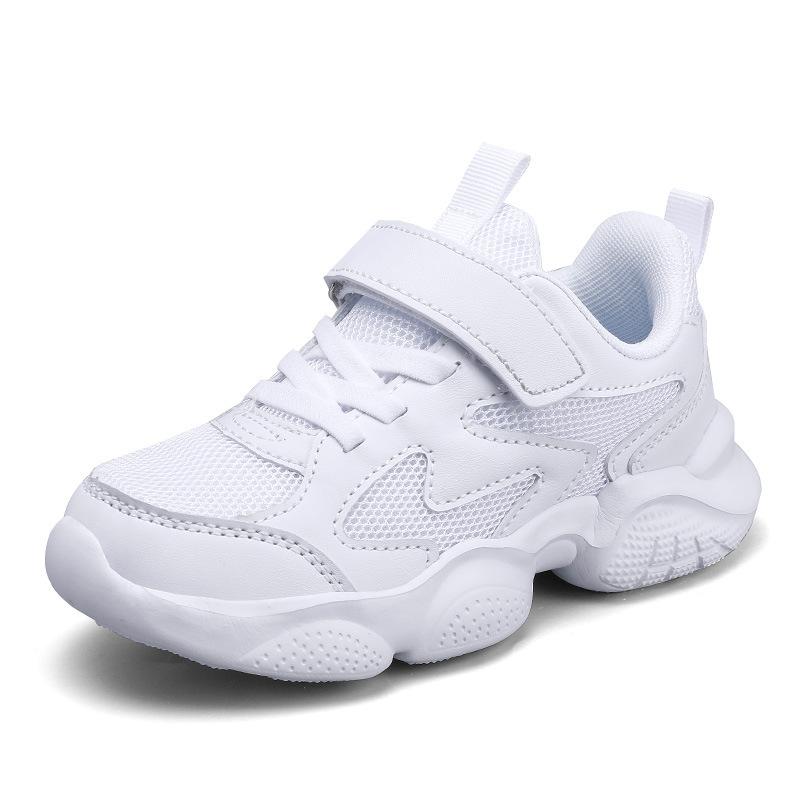 8855 middle school and university students running shoes foreign trade classmates children's little white shoes boys mesh breathable sports shoes whit