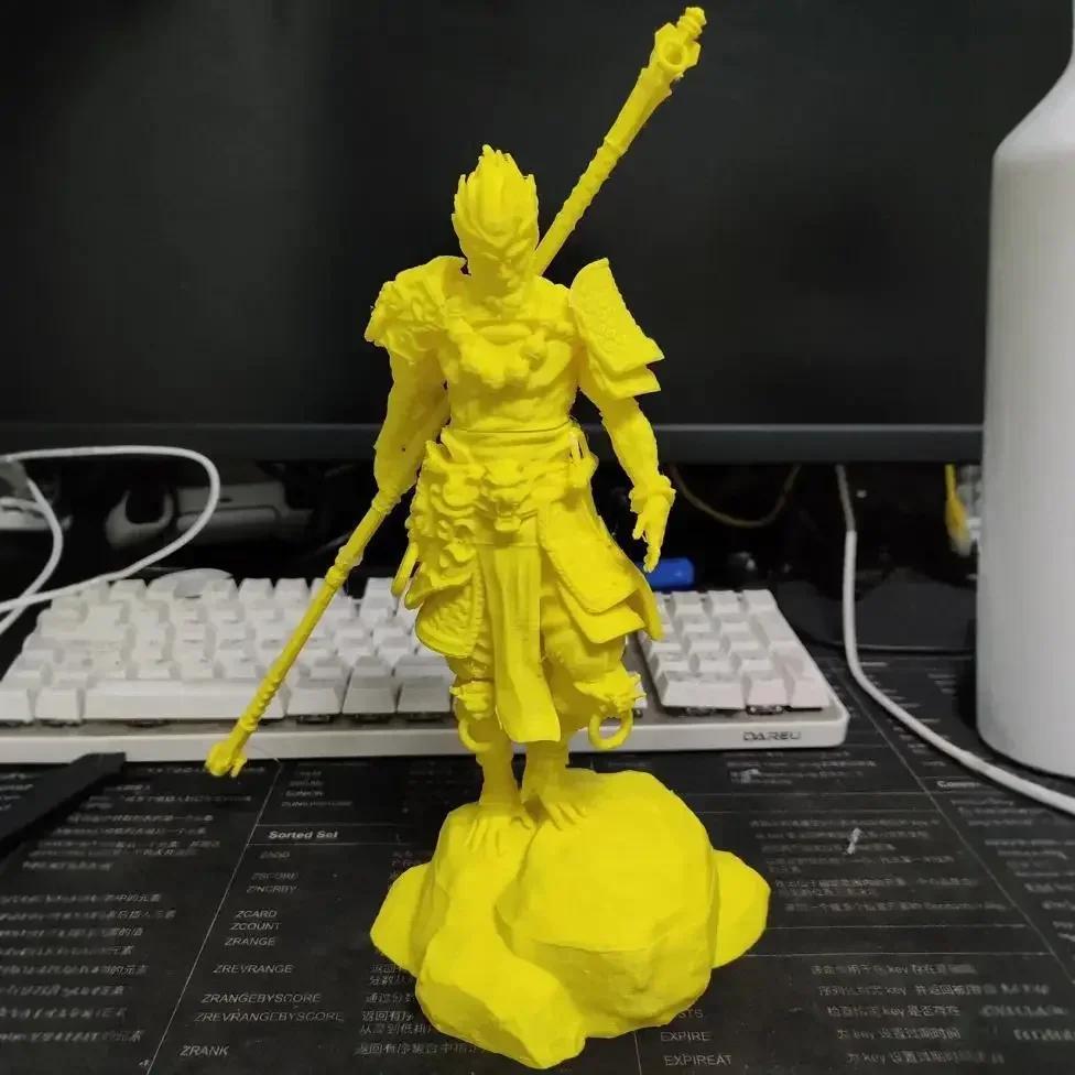 3D Printed Fire Monkey Wang Statue Sun Wukong Chinese Mythology Character Gift Doll Carving Statuette DIY Home Decoration