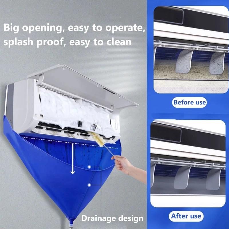 100 cm Thened Cleaner Air Coditioning Reinigungsabdeckung Tasche PVC mit Wasserleitung Home 1-1,5P Split Hanging Air Conditioner Toolsick