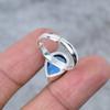 Tanzanite Quartz Gemstone Handmade 925 Sterling Silver Jewelry Ring Size 10 M-278