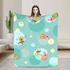 Spongebobed Blanket Flannel  Winter  Breathable Soft Throw Blankets for Home Travel Bedspread