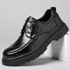 Four Seasons Men's Leather Shoes Daily Versatile Business Casual Shoes Soft Sole Soft Surface Men's Shoes Waterproof and Stain-resistant Men's Shoes