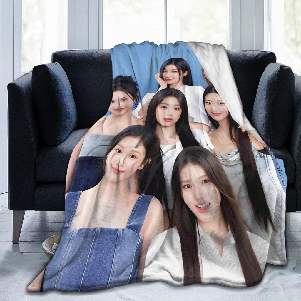 Kpop Babymonsters Group Blankets Velvet Spring/Autumn Multi-function Lightweight Throw Blanket for Home Office Bedspreads