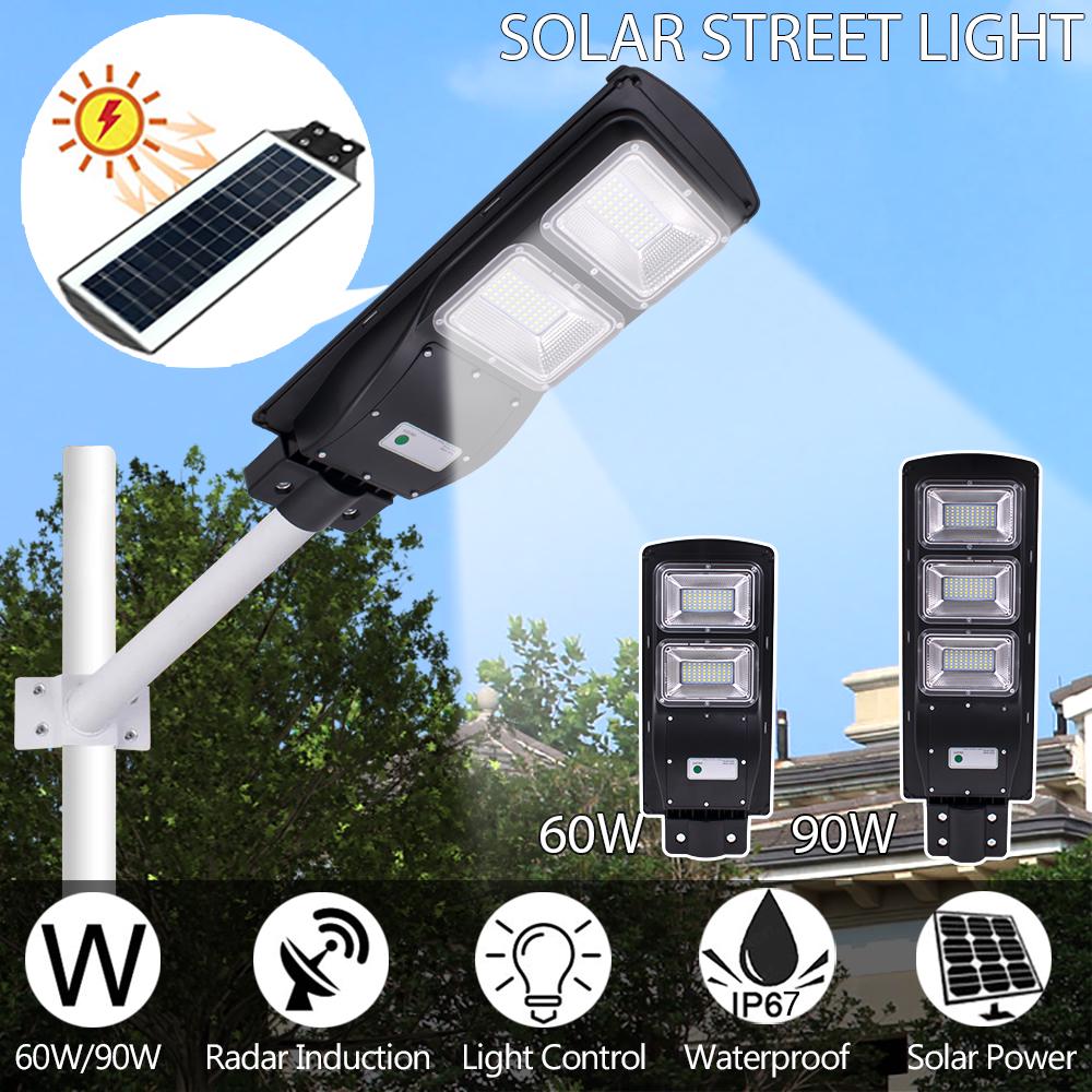 20W//40W//60W//90W LED Solar Powered Light Dusk to Dawn PIR Motion Sensor Lamp