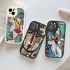 Picasso Abstract Art Painting Phone Case Leather For IPhone 16 15 14 13 12 11 Pro Max Plus Matte Cover