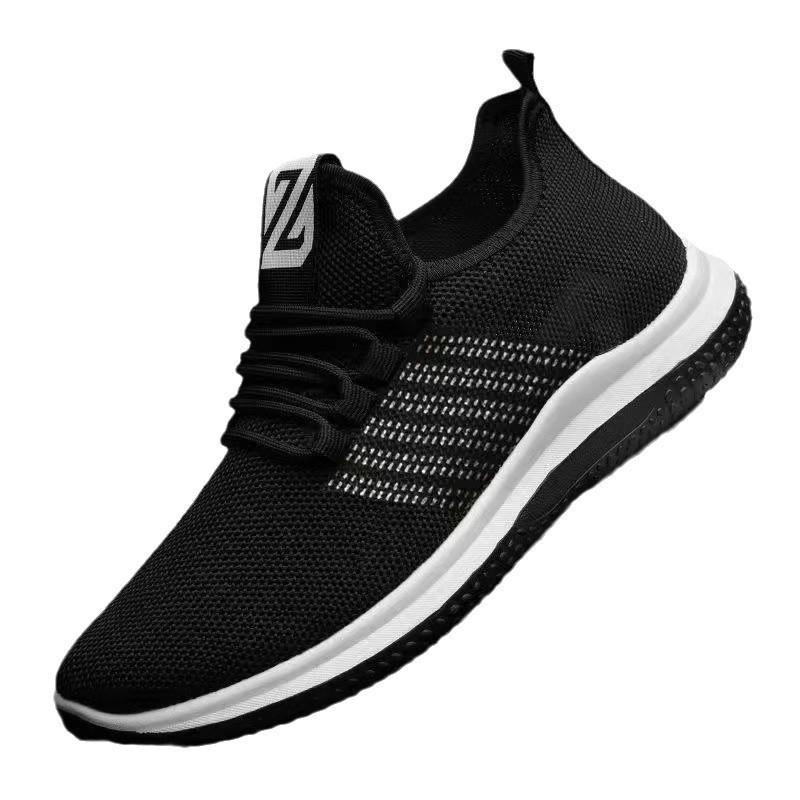 Men's spring and autumn new comfortable breathable cloth shoes lace-up thickened sports shoes casual walking shoes