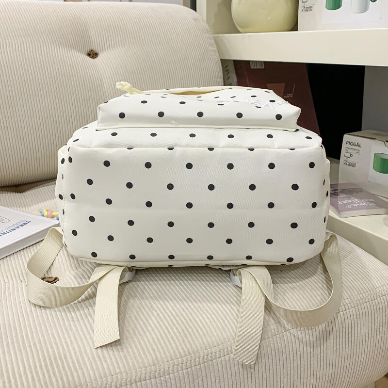 Campus Schoolbag Student Polka Dot Backpack Large Capacity Women's Backpack