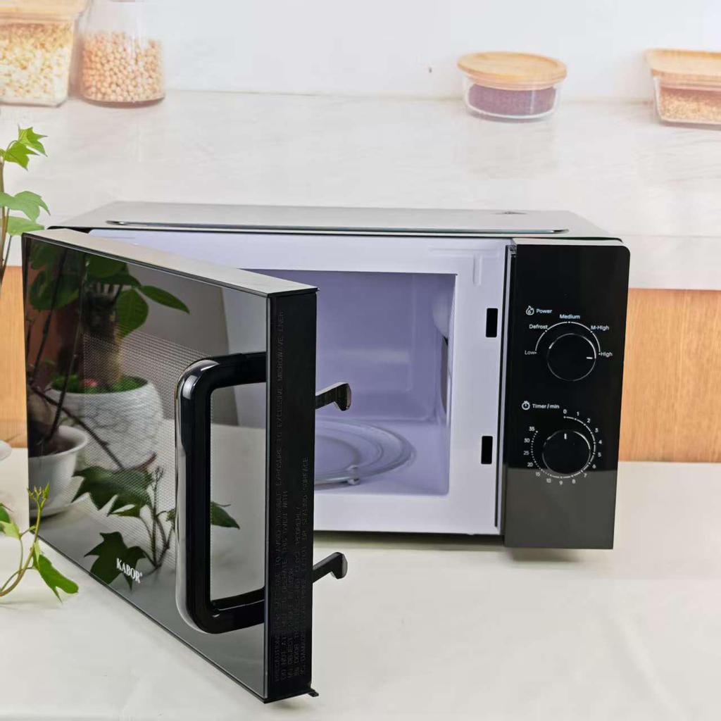 Four à micro-ondes multifonctionnel 20L/25L avec plateau tournant et bouton mécanique