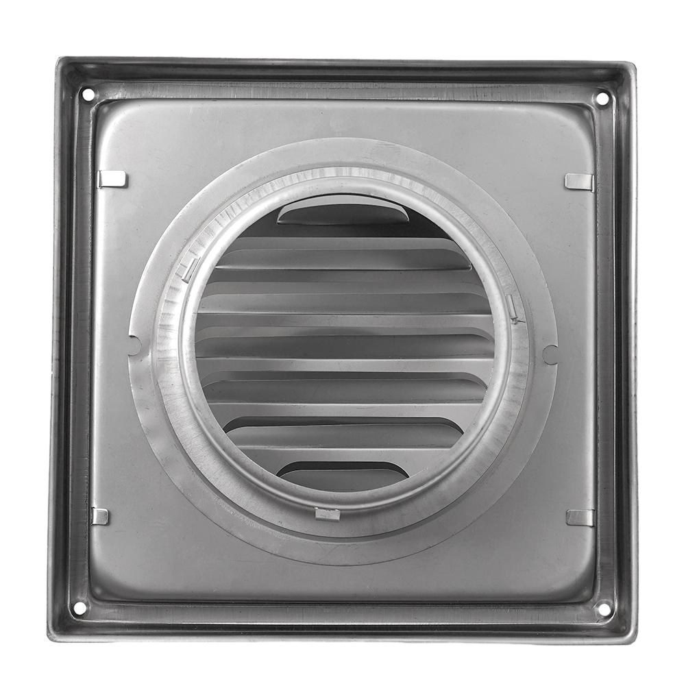 Del Luftgallerskydd 100 mm 304 Rostfritt Stål Luftgallerventilationsgaller Vägg för Köksfläkt