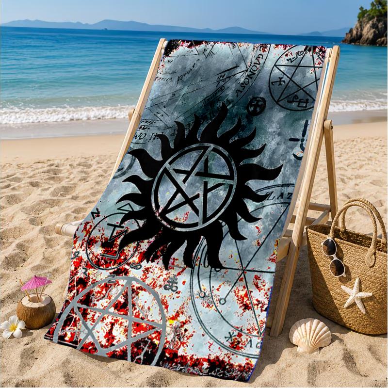 Natural Symbolism Beach Towel, Microfiber Beach Towel, Perfect For Pool, Beach, Travel, Home Decor Beach Party Fan Gifts