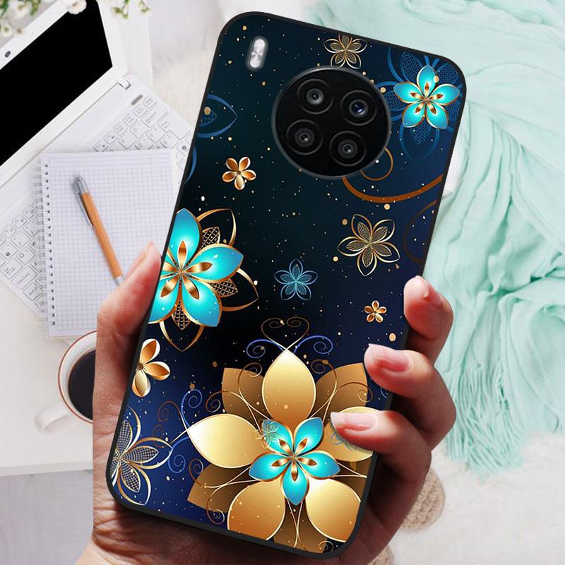 For Honor 50 Lite Case Black Cover Lion Wolf Silicone Soft Back Cases For Huawei Honor 50 Lite Pro Phone Case Protective Shell