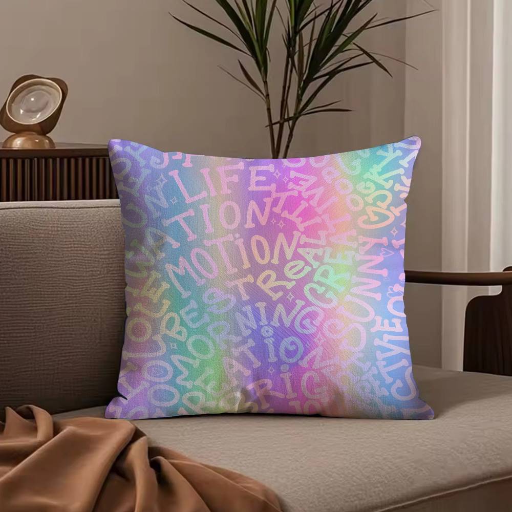 S-Simple E-English Letters Pillow Case Null