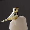 Golden Bird Statue Crystal Base Ornaments Desk Decoration Gold-plated Bird Sculpture Modern Home Decor Living Room Furnishings