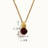 New Light Luxury Precious Gemstone Natural Garnet Ring Earrings Pendant Necklace Set Women's Anniversary Gift