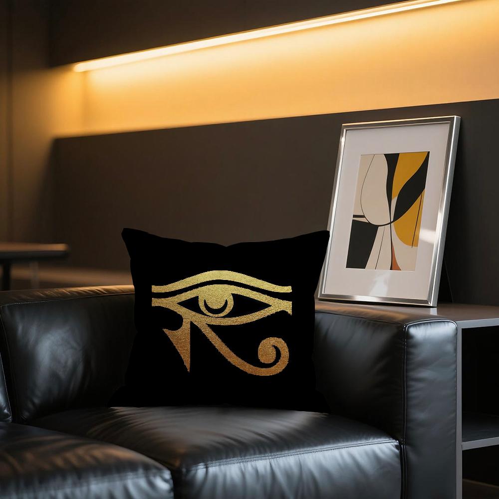 E-Egypt Eye of Horus Wisdom Strength cushion cover Comfortable and soft bedding skin friendly leisure sofa car office pillowcase