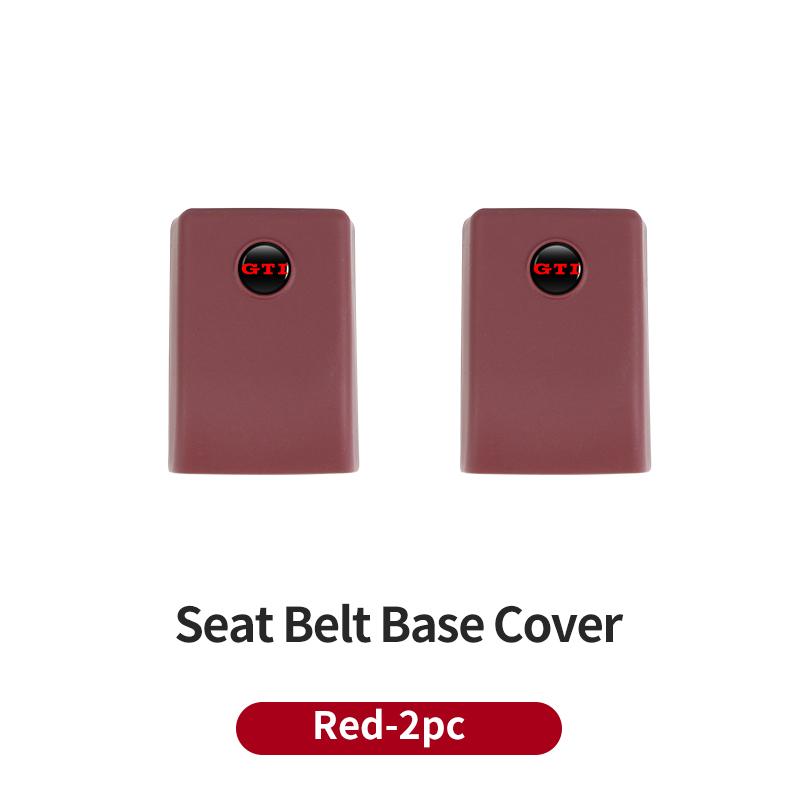 Car Silicone Seat Belt Buckle 0OKYJD5 Covers Scratch-Resistant Protective Covers Car Interior Accessories For VW Golf GTI Tiguan Passat