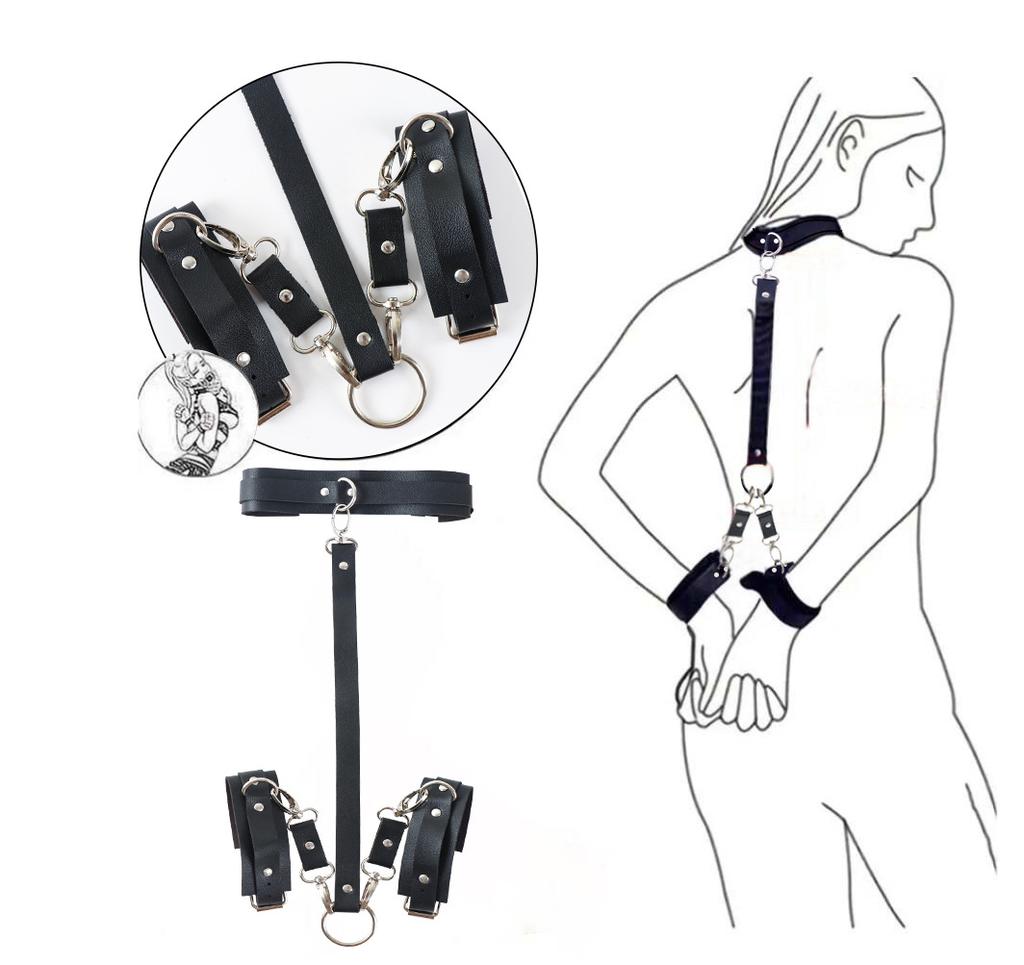 Metal Anal Hook & Slave Collar Set – Forced Bondage Kit for Master/Slave Obedience Games