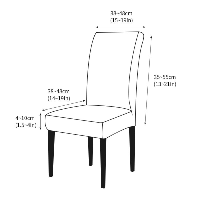 Solid Color Peach Jacquard Middle Back Chair Cover Elastic All-inclusive Backrest Chair Cover Dustproof and Non-slip Dining Chair Cover