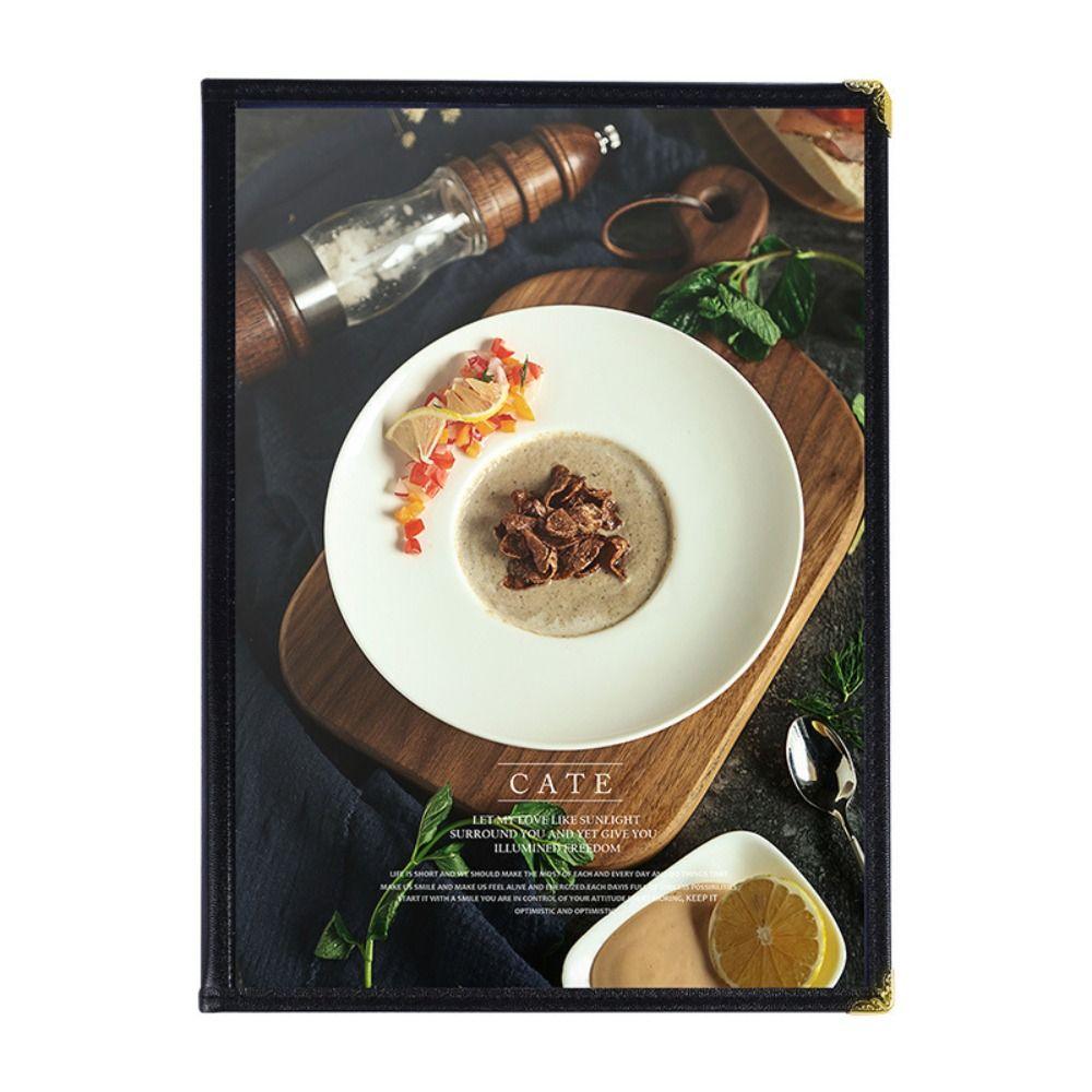 Transparent Menu Cover Foldable a4 Document Holder Waterproof Menu Paper Holder  DIY Menu Making