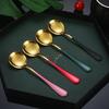 Korean Style Cute Watermelon Stainless Steel Long Handle Spoon