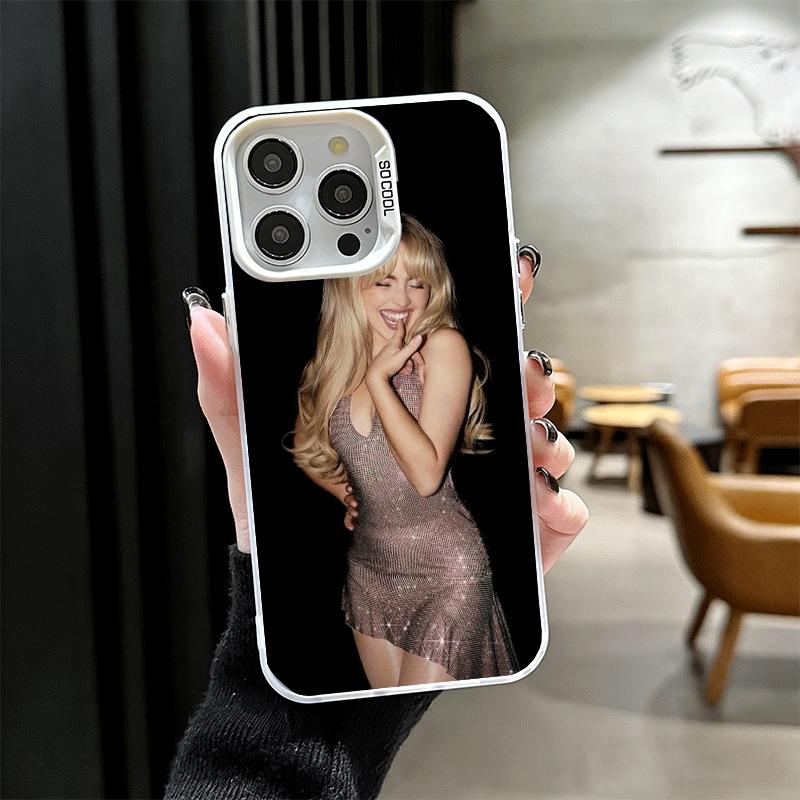

CR66 S-Sabrina C-Carpenter Soft Phone Case for iPhone 15 16 17 Pro Max 17Air 16E 14 Plus 13 12 Mini Shockproof Cover Back Shell iPhone 17 Air