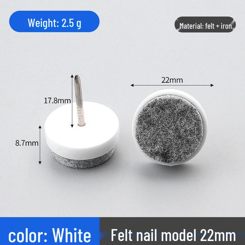 Yingya Anti-Slip Felt Leveling Feet for Furniture: White/Brown Pads for Cabinets, Tables, Chairs, Sofas